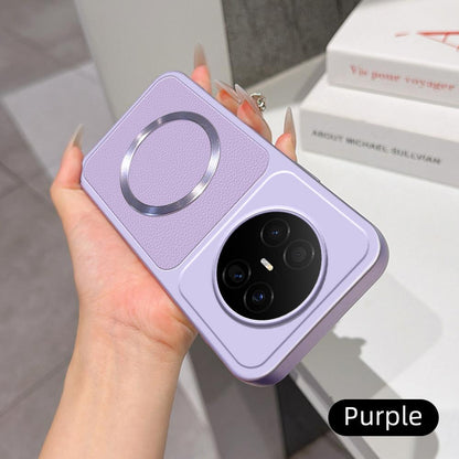 For Huawei Mate 70 Air 5G Lambskin Series Magnetic Skin Feel Phone Case(Purple)