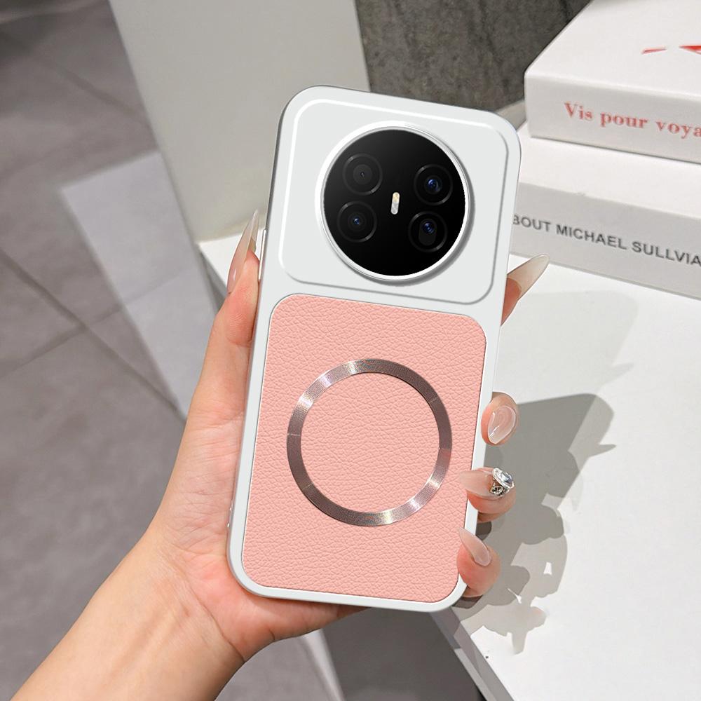 For Huawei Mate 70 Air 5G Lambskin Series Magnetic Skin Feel Phone Case(Pink)