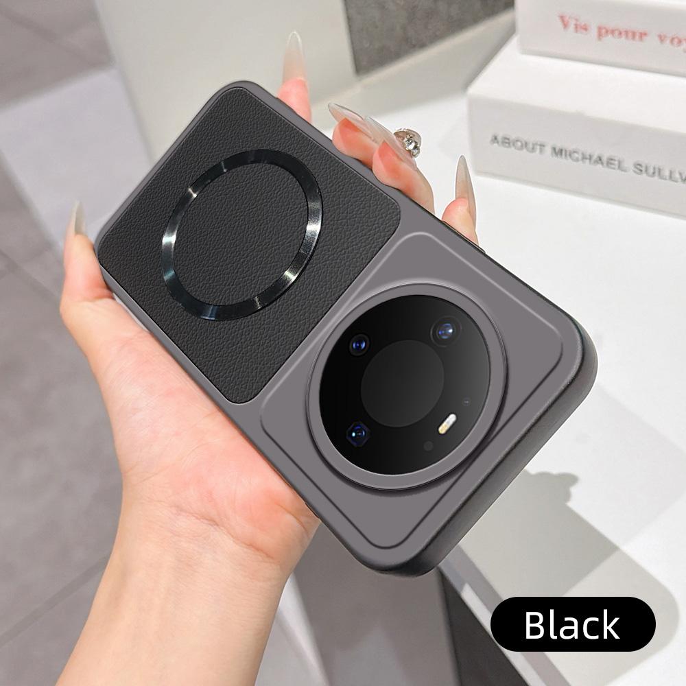 For Huawei Mate 80 Lambskin Series Magnetic Skin Feel Phone Case(Black)