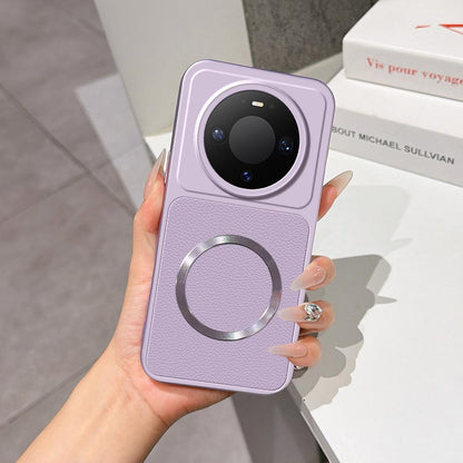 For Huawei Mate 80 Pro Lambskin Series Magnetic Skin Feel Phone Case(Purple)