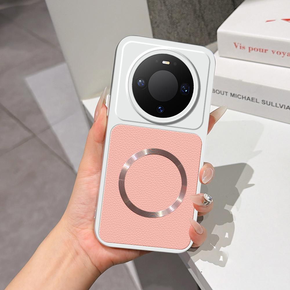 For Huawei Mate 80 Pro Lambskin Series Magnetic Skin Feel Phone Case(Pink)