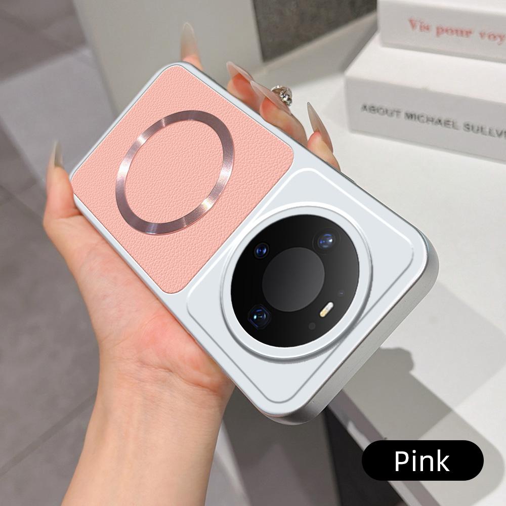 For Huawei Mate 80 Pro Lambskin Series Magnetic Skin Feel Phone Case(Pink)
