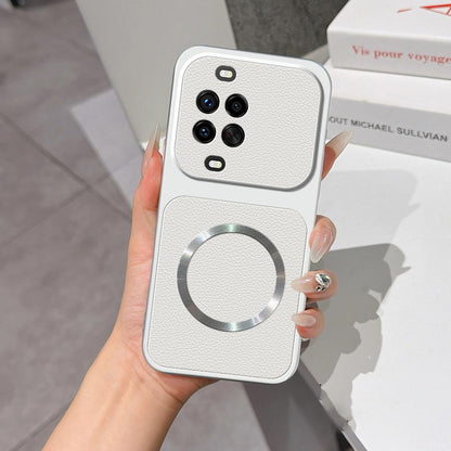 For Huawei nova 14 Pro Lambskin Series Magnetic Skin Feel Phone Case(Silver)