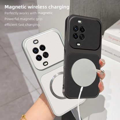 For Huawei nova 14 Pro Lambskin Series Magnetic Skin Feel Phone Case(Silver)