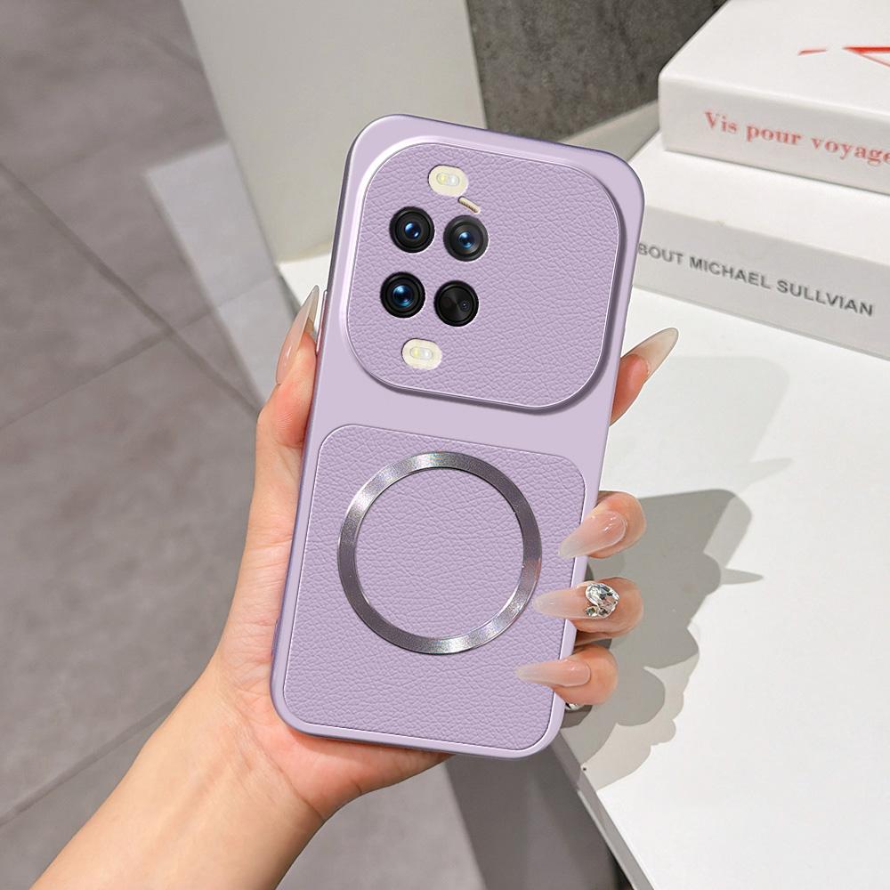 For Huawei nova 14 Ultra Lambskin Series Magnetic Skin Feel Phone Case(Purple)