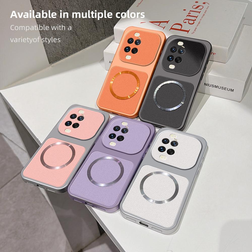 For Huawei nova 14 Ultra Lambskin Series Magnetic Skin Feel Phone Case(Purple)