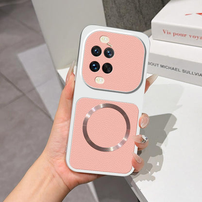 For Huawei nova 14 Ultra Lambskin Series Magnetic Skin Feel Phone Case(Pink)