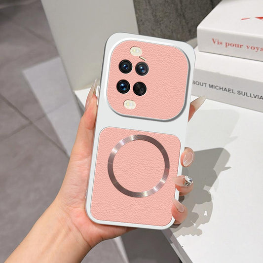 For Huawei nova 14 Ultra Lambskin Series Magnetic Skin Feel Phone Case(Pink)