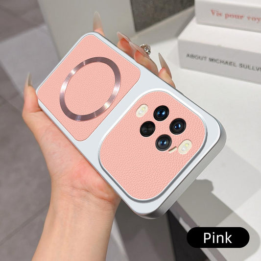 For Huawei nova 14 Ultra Lambskin Series Magnetic Skin Feel Phone Case(Pink)