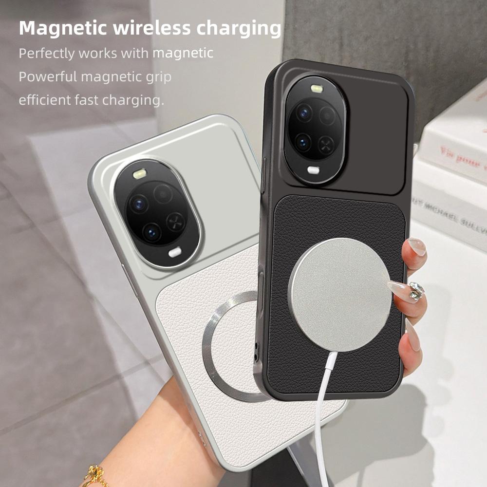 For Huawei nova 15 Lambskin Series Magnetic Skin Feel Phone Case(Silver)