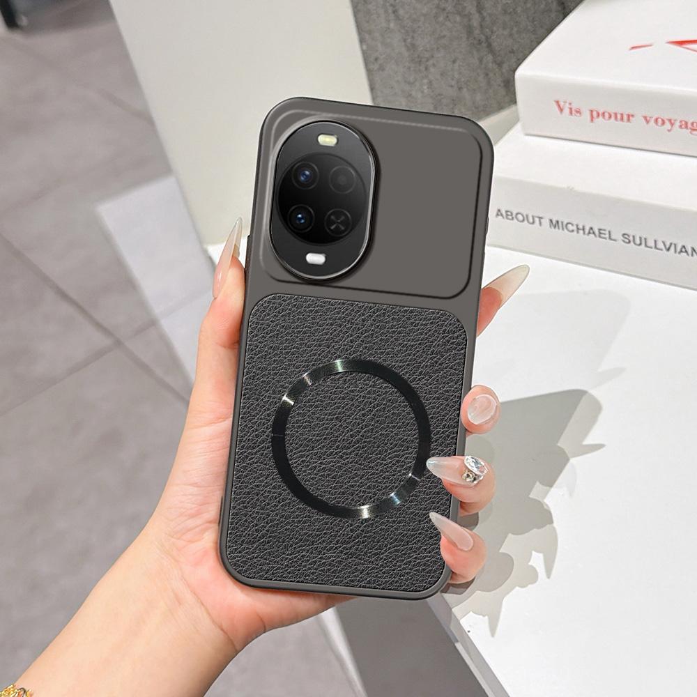 For Huawei nova 15 Lambskin Series Magnetic Skin Feel Phone Case(Black)