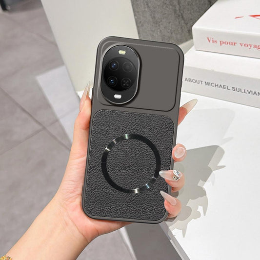 For Huawei nova 15 Lambskin Series Magnetic Skin Feel Phone Case(Black)