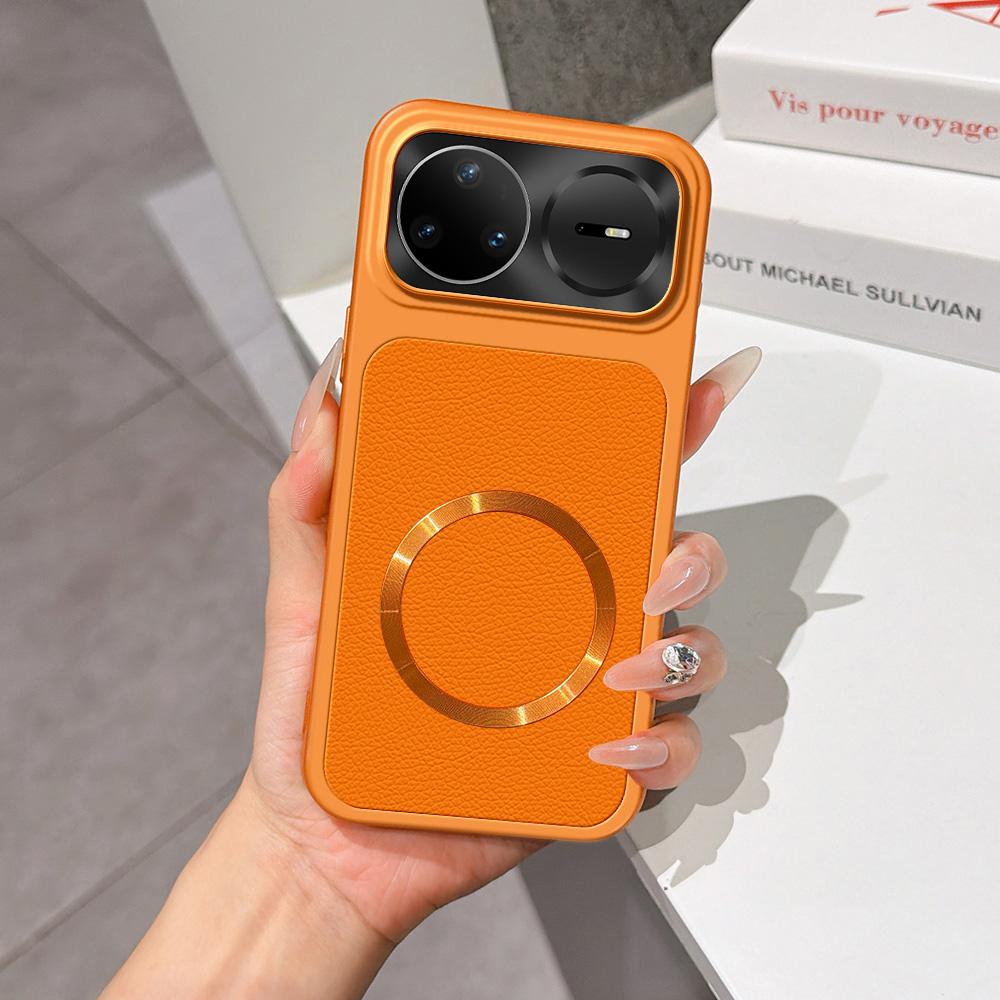 For Huawei nova 15 Pro Lambskin Series Magnetic Skin Feel Phone Case(Orange)