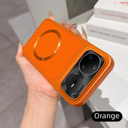 For Huawei nova 15 Pro Lambskin Series Magnetic Skin Feel Phone Case(Orange)