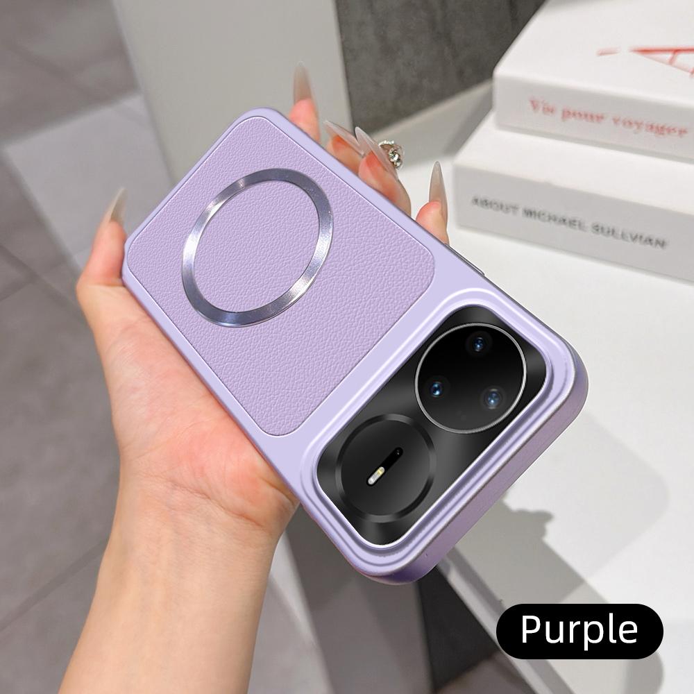 For Huawei nova 15 Pro Lambskin Series Magnetic Skin Feel Phone Case(Purple)