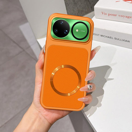 For Huawei nova 15 Ultra Lambskin Series Magnetic Skin Feel Phone Case(Orange)