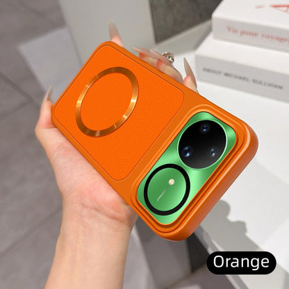 For Huawei nova 15 Ultra Lambskin Series Magnetic Skin Feel Phone Case(Orange)