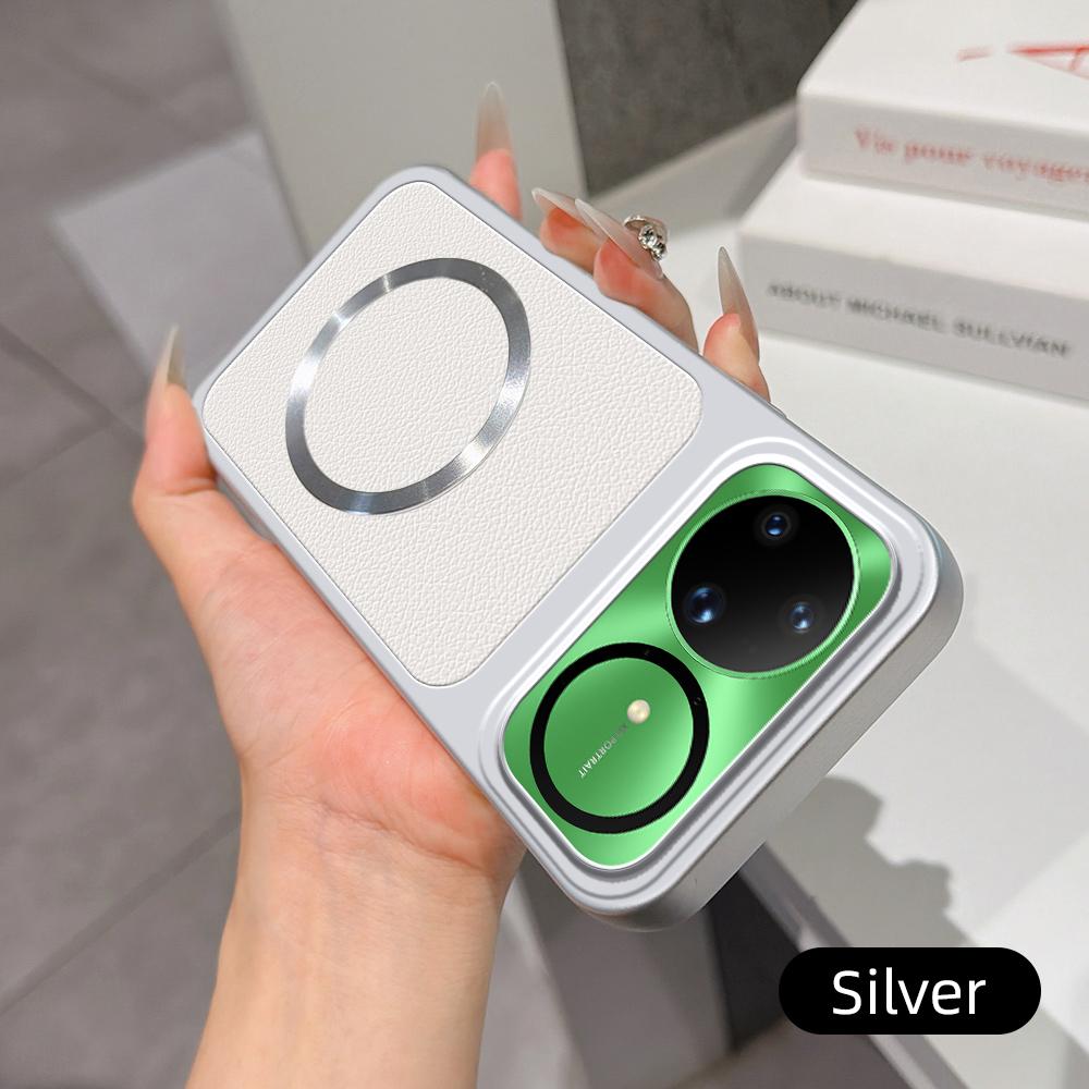 For Huawei nova 15 Ultra Lambskin Series Magnetic Skin Feel Phone Case(Silver)