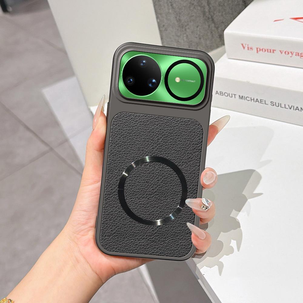 For Huawei nova 15 Ultra Lambskin Series Magnetic Skin Feel Phone Case(Black)
