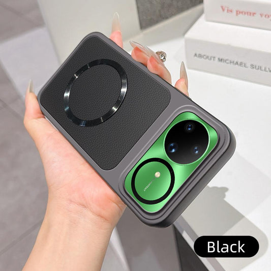 For Huawei nova 15 Ultra Lambskin Series Magnetic Skin Feel Phone Case(Black)