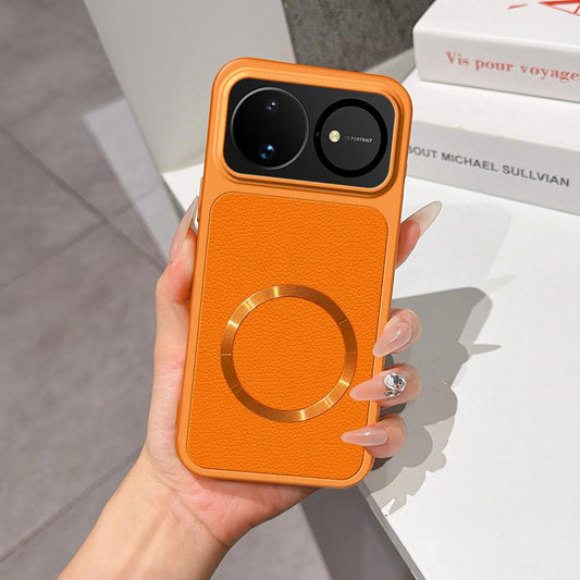For Huawei nova 16 Lambskin Series Magnetic Skin Feel Phone Case(Orange)