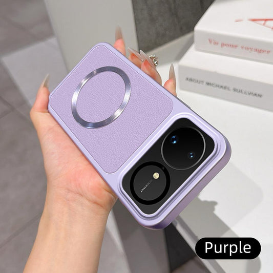 For Huawei nova 16 Lambskin Series Magnetic Skin Feel Phone Case(Purple)