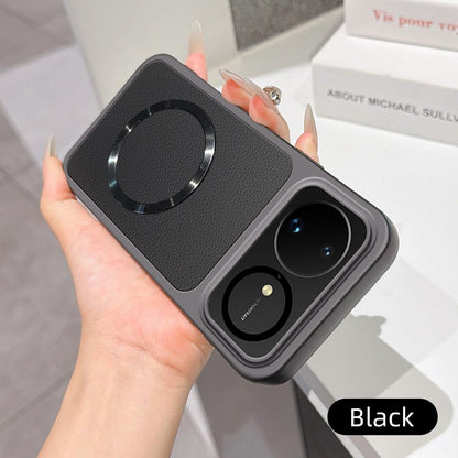 For Huawei nova 16 Lambskin Series Magnetic Skin Feel Phone Case(Black)