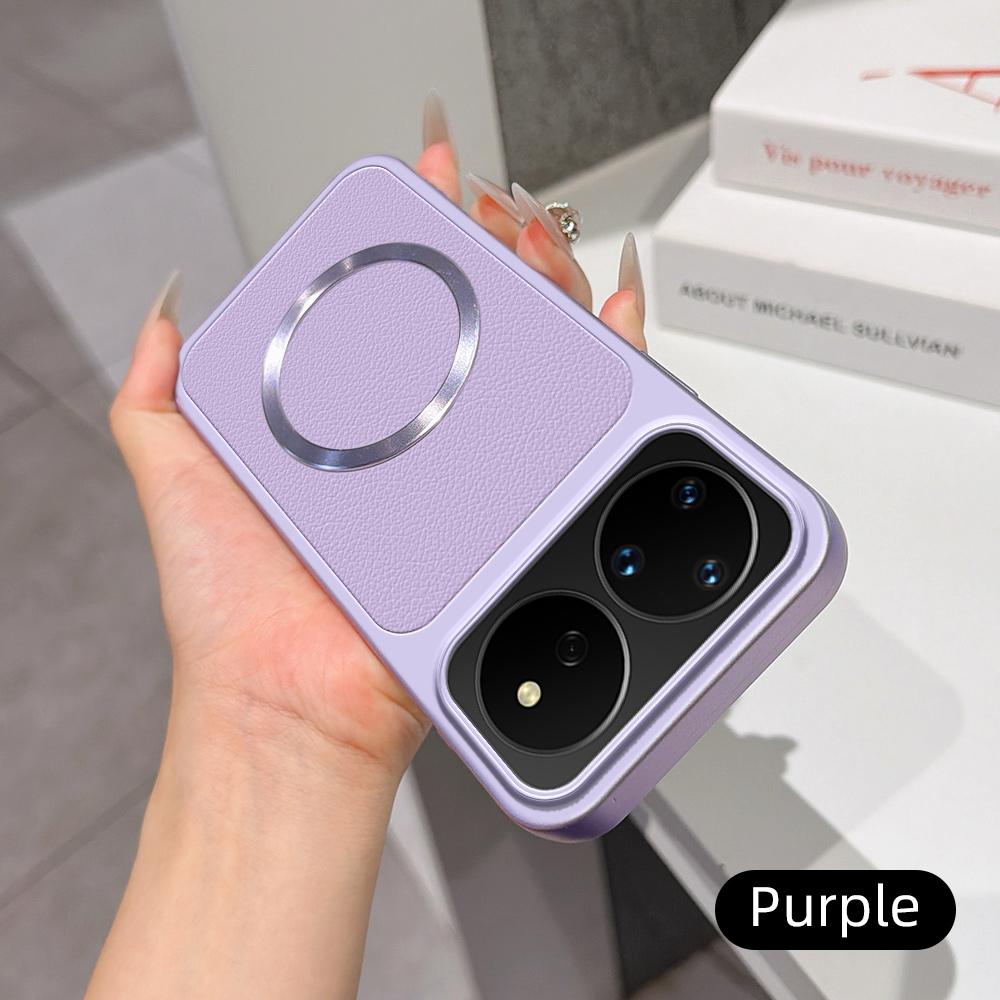For Huawei nova 16 Pro Lambskin Series Magnetic Skin Feel Phone Case(Purple)