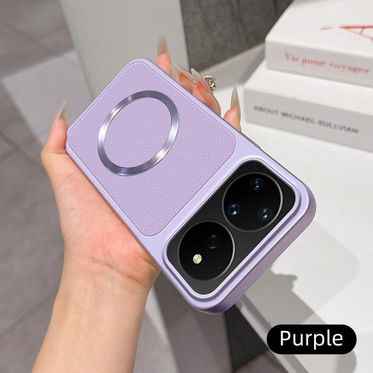 For Huawei nova 16 Pro Lambskin Series Magnetic Skin Feel Phone Case(Purple)