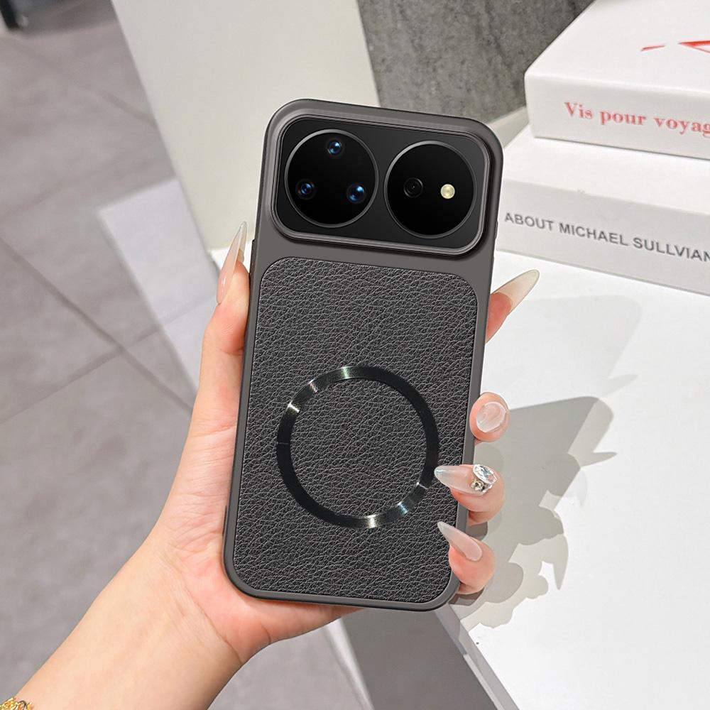 For Huawei nova 16 Pro Lambskin Series Magnetic Skin Feel Phone Case(Black)