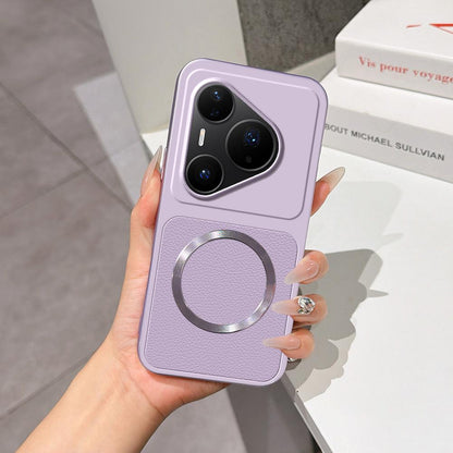 For Huawei Pura 80 Pro 5G Lambskin Series Magnetic Skin Feel Phone Case(Purple)