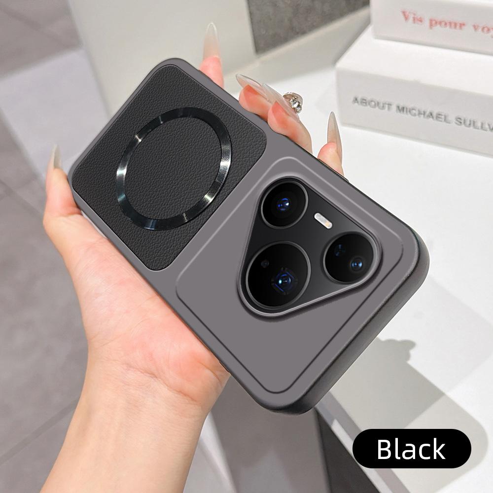 For Huawei Pura 80 Pro 5G Lambskin Series Magnetic Skin Feel Phone Case(Black)