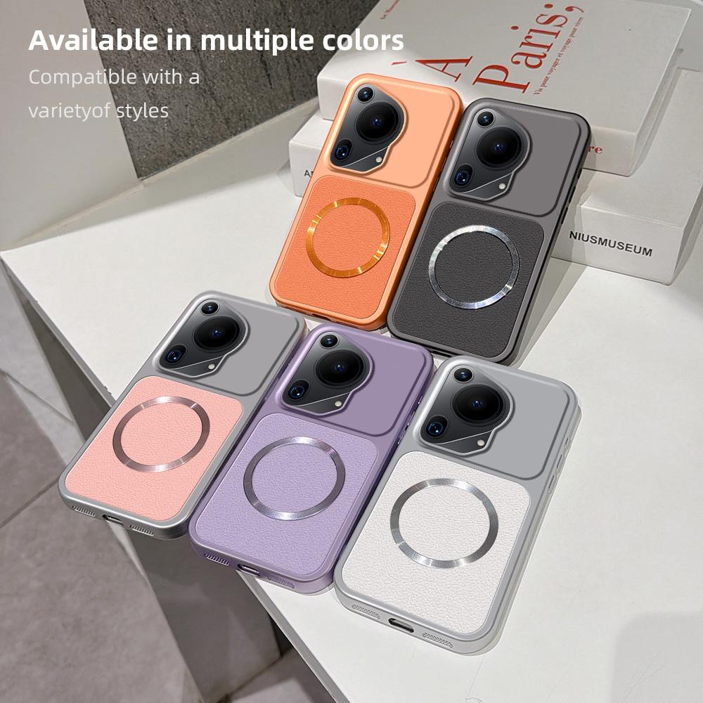 For Huawei Pura 70 Ultra Lambskin Series Magnetic Skin Feel Phone Case(Purple)