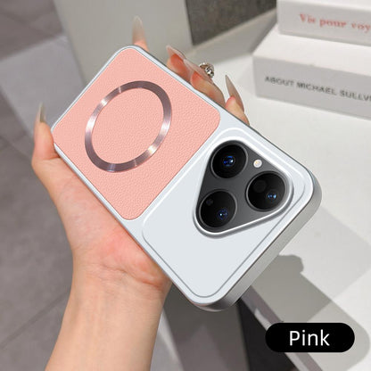 For Huawei Pura 80 5G Lambskin Series Magnetic Skin Feel Phone Case(Pink)