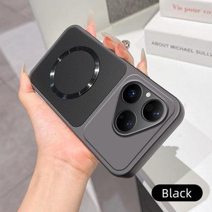For Huawei Pura 80 5G Lambskin Series Magnetic Skin Feel Phone Case(Black)
