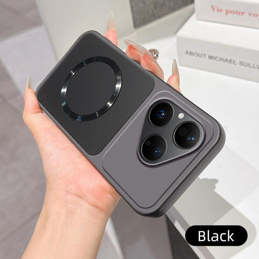 For Huawei Pura 80 5G Lambskin Series Magnetic Skin Feel Phone Case(Black)