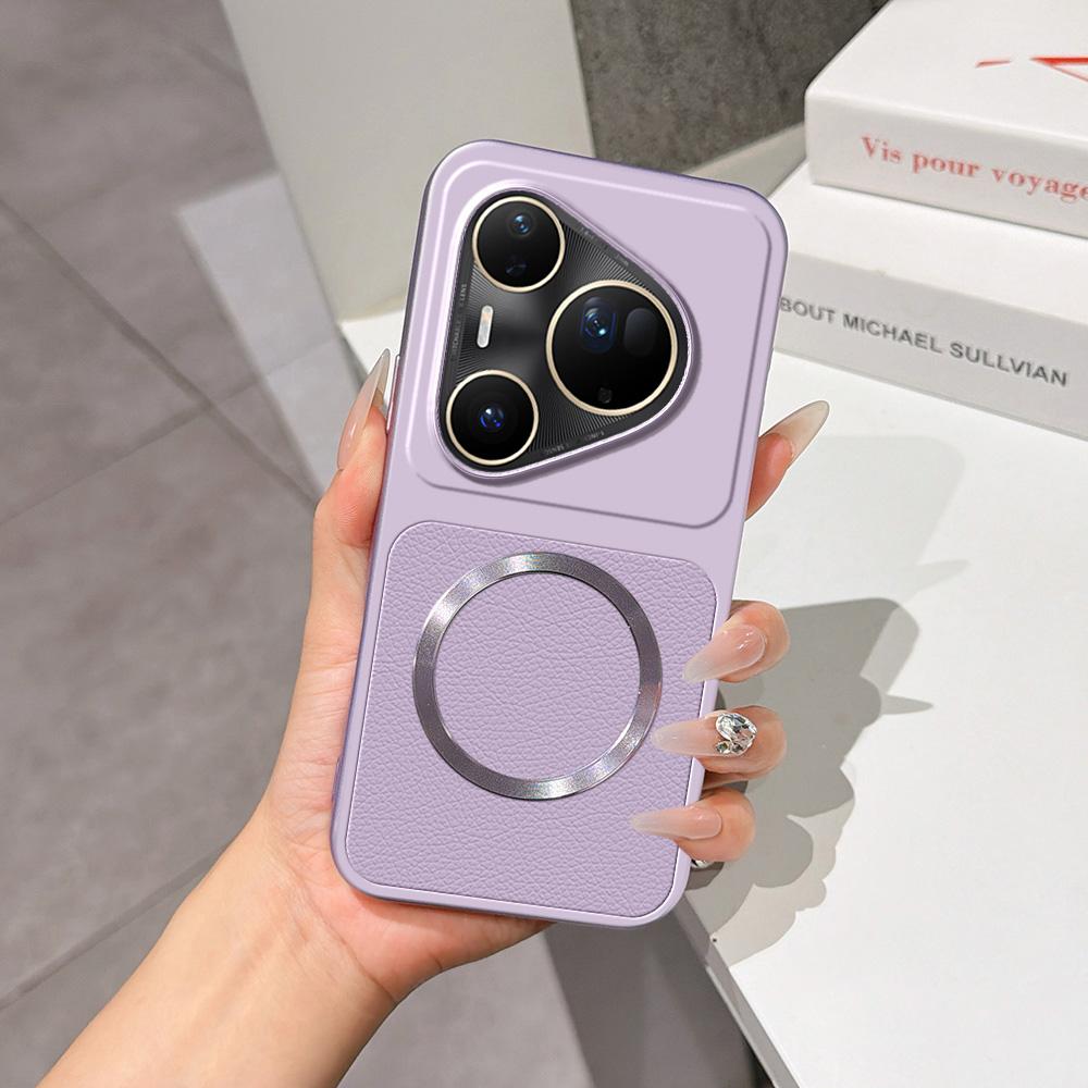 For Huawei Pura 80 Ultra 5G Lambskin Series Magnetic Skin Feel Phone Case(Purple)