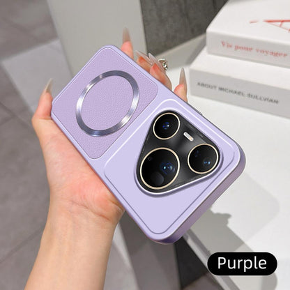 For Huawei Pura 80 Ultra 5G Lambskin Series Magnetic Skin Feel Phone Case(Purple)