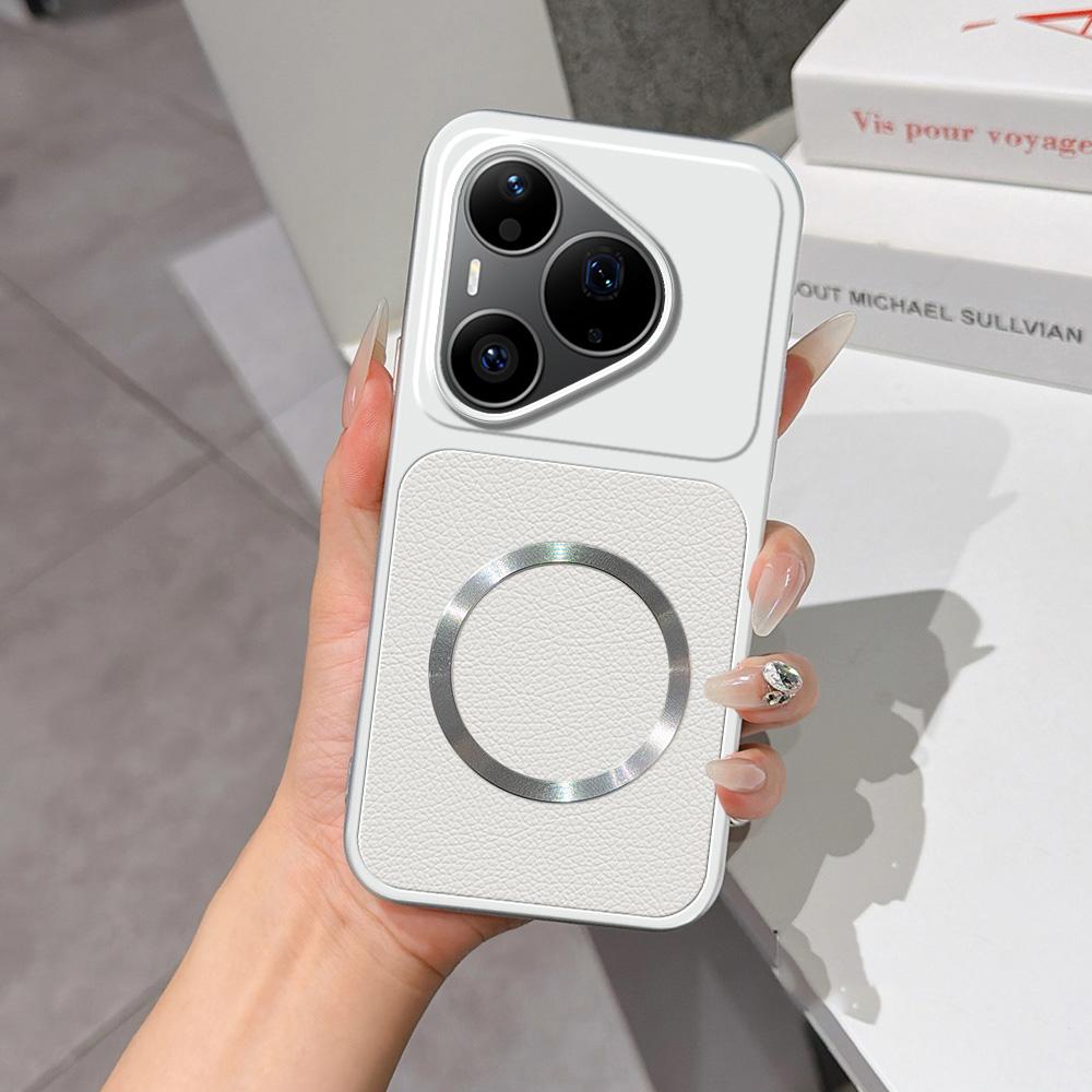 For Huawei Pura 90 Pro 5G Lambskin Series Magnetic Skin Feel Phone Case(Silver)