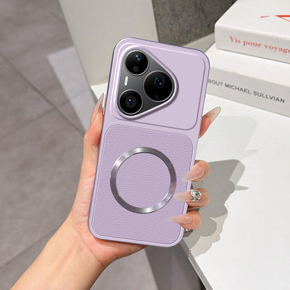 For Huawei Pura 90 Pro 5G Lambskin Series Magnetic Skin Feel Phone Case(Purple)