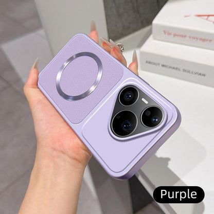 For Huawei Pura 90 Pro 5G Lambskin Series Magnetic Skin Feel Phone Case(Purple)