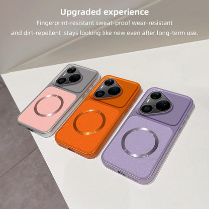 For Huawei Pura 90 Pro 5G Lambskin Series Magnetic Skin Feel Phone Case(Purple)