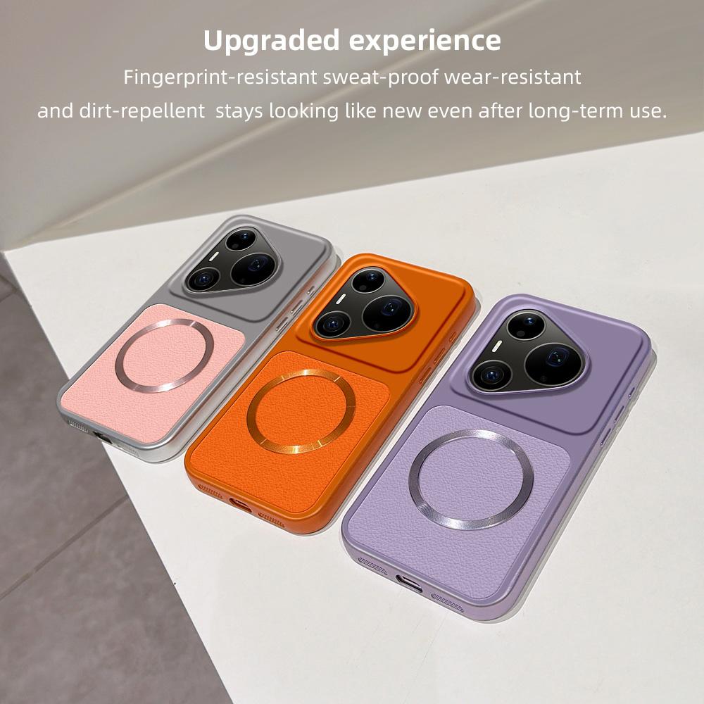 For Huawei Pura 90 Pro Max 5G Lambskin Series Magnetic Skin Feel Phone Case(Silver)