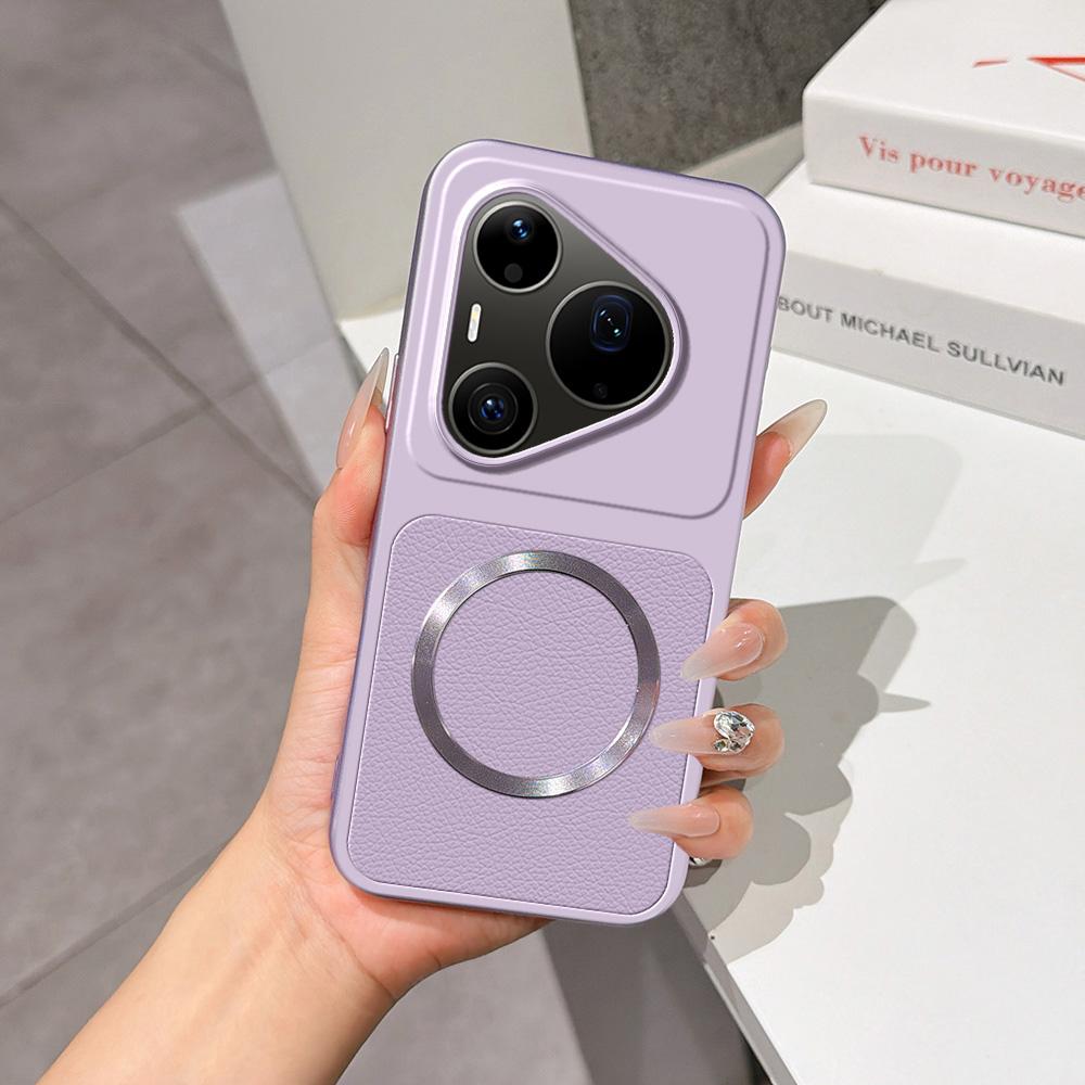 For Huawei Pura 90 Pro Max 5G Lambskin Series Magnetic Skin Feel Phone Case(Purple)