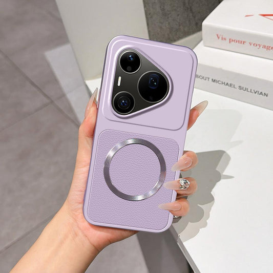For Huawei Pura 90 Pro Max 5G Lambskin Series Magnetic Skin Feel Phone Case(Purple)