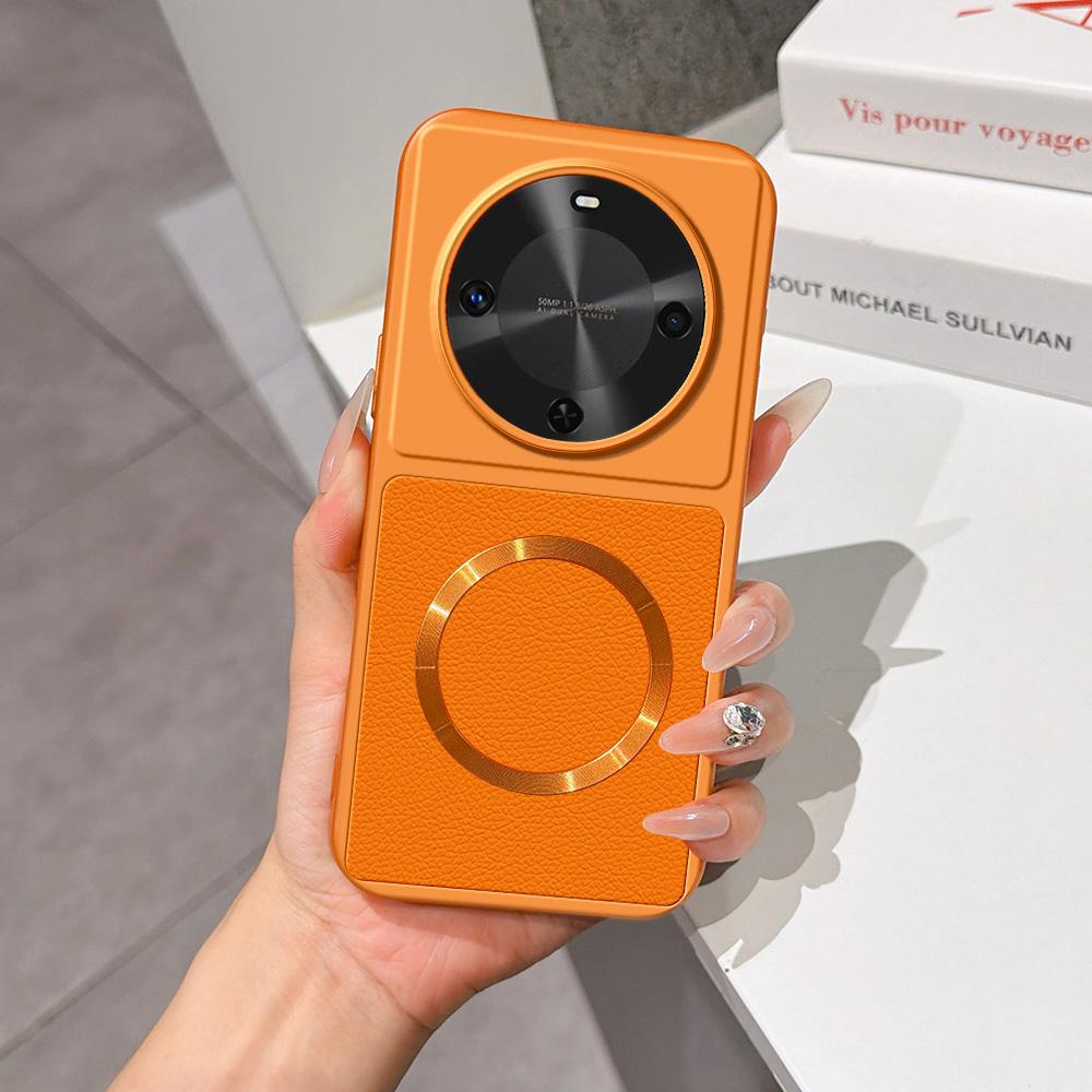 For Huawei Maimang 30 Lambskin Series Magnetic Skin Feel Phone Case(Orange)