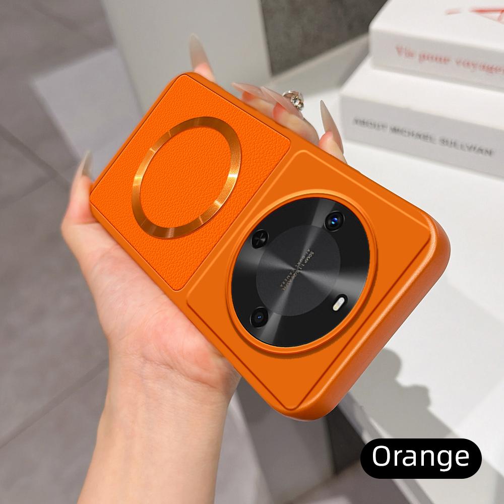 For Huawei Maimang 30 Lambskin Series Magnetic Skin Feel Phone Case(Orange)