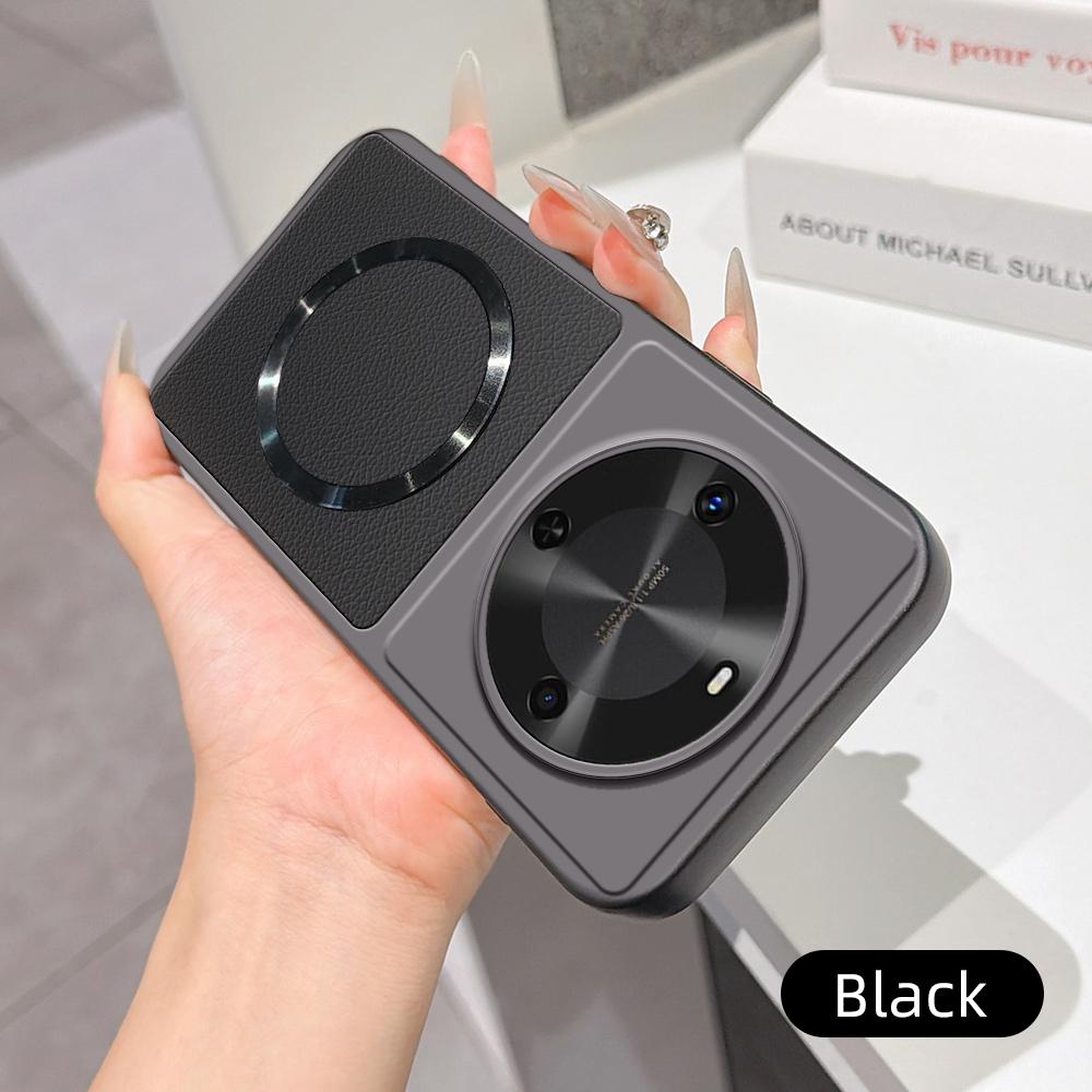 For Huawei Maimang 30 Lambskin Series Magnetic Skin Feel Phone Case(Black)