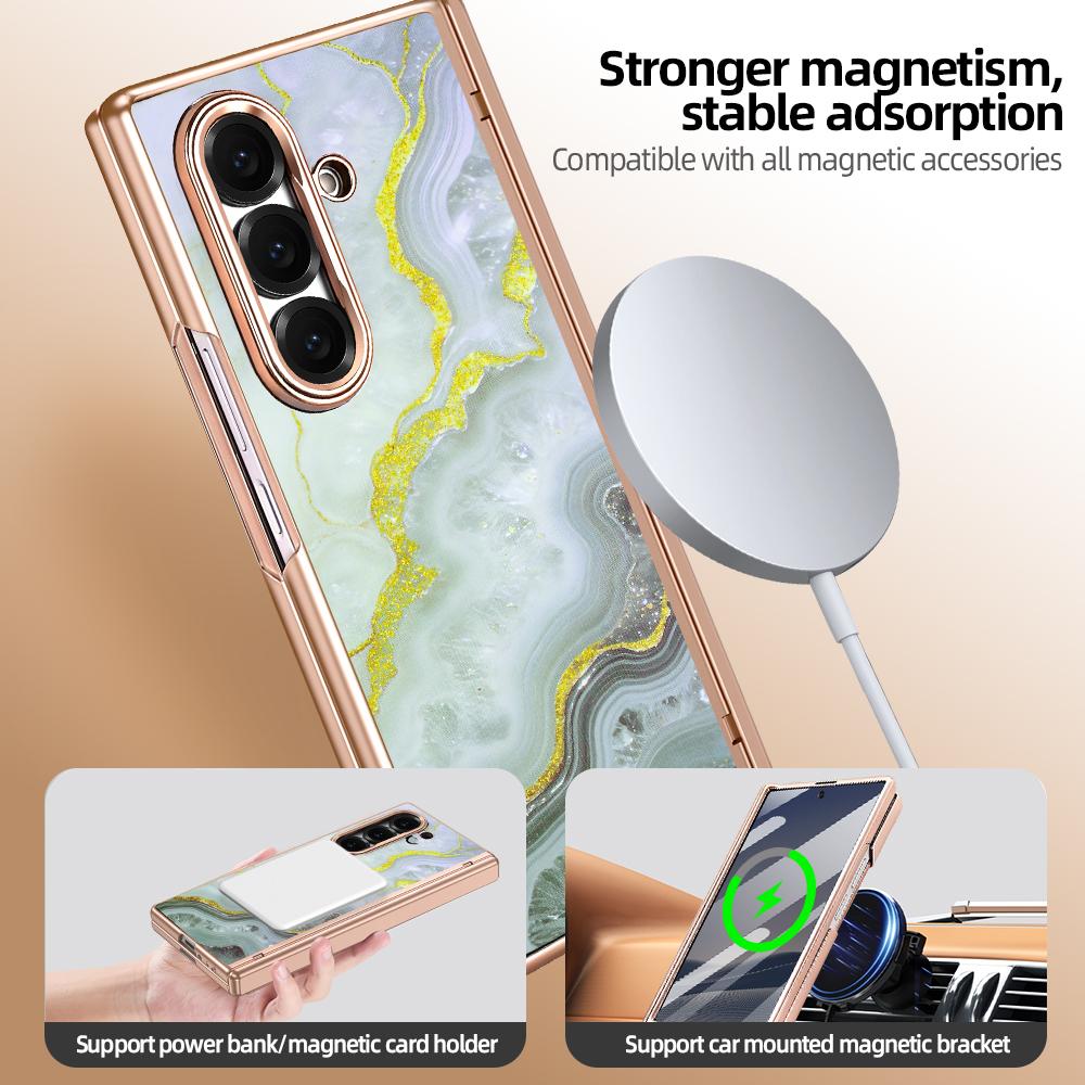 For Galaxy Z Fold8 Ultra 5G VIETAO Amber Series Integrated Privacy Screen Protector Magnetic Phone Case with Stylus(Platinum)