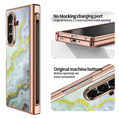 For Galaxy Z Fold8 Ultra 5G VIETAO Amber Series Integrated Privacy Screen Protector Magnetic Phone Case with Stylus(Platinum)